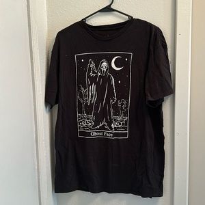 Ghostface tarot card t-shirt, black. Used, like new.